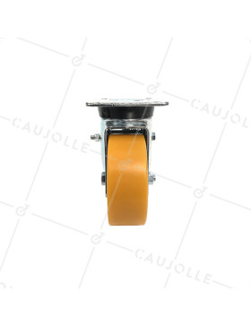 RUEDA GIRATORIA DE POLIURETANO Y LLANTA DE ALUMINIO CON UN DIÁMETRO DE 100 MM CARGA 200 KG - S74AR 100AF