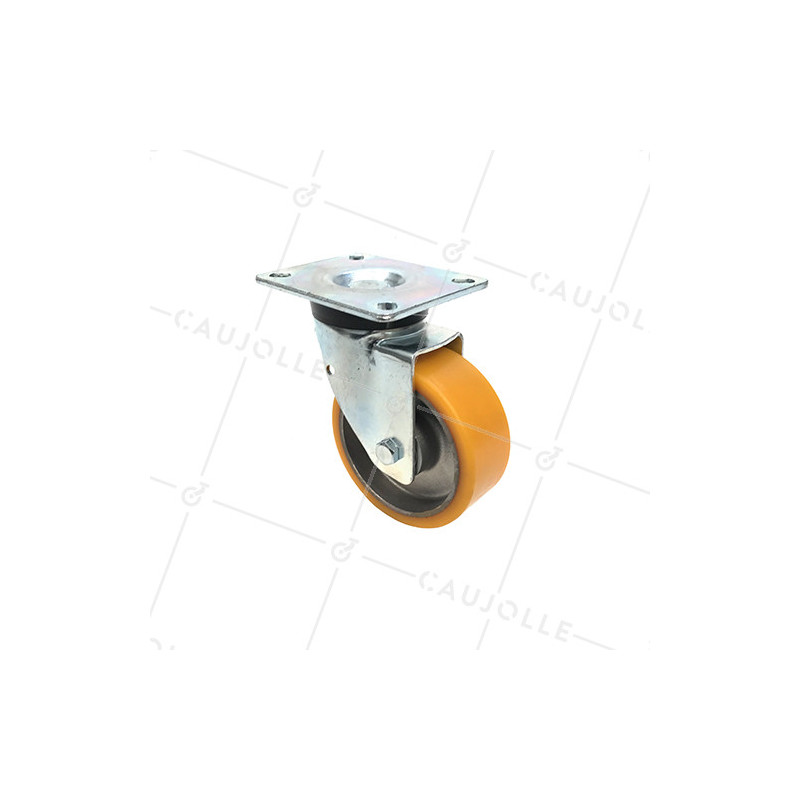 RUEDA GIRATORIA DE POLIURETANO Y LLANTA DE ALUMINIO CON UN DIÁMETRO DE 100 MM CARGA 200 KG - S74AR 100