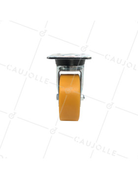 RUEDA GIRATORIA DE POLIURETANO Y LLANTA DE ALUMINIO CON UN DIÁMETRO DE 100 MM CARGA 200 KG - S74AR 100