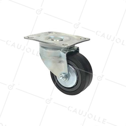 RUEDA GIRATORIA DE MANUTENCIÓN CLÁSICA REFORZADA CON UN DIÁMETRO DE 100 MM CARGA 125 KG - S2C 100R • Caujolle