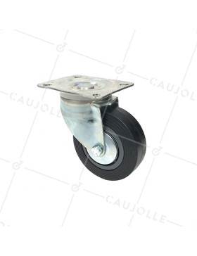 RUEDA GIRATORIA DE MANUTENCIÓN ANCHA CON UN DIÁMETRO DE 125 MM CARGA 125 KG - S2C 125R • Caujolle