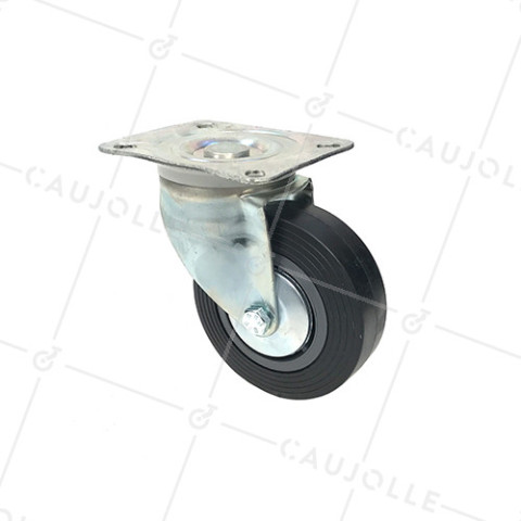 RUEDA GIRATORIA DE MANUTENCIÓN ANCHA CON UN DIÁMETRO DE 125 MM CARGA 125 KG - S2C 125R • Caujolle