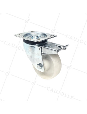 RUEDA DE MANUTENCIÓN CON FRENO DE POLIPROPILENO CON UN DIÁMETRO DE 125 MM CARGA 200 KG - S74P 125AF • Caujolle