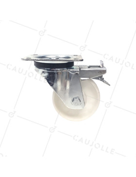 ROULETTE DE MANUTENTION EN POLYPROPYLÈNE DIAMÈTRE 125 MM CHARGE 200 KG - S74P 125