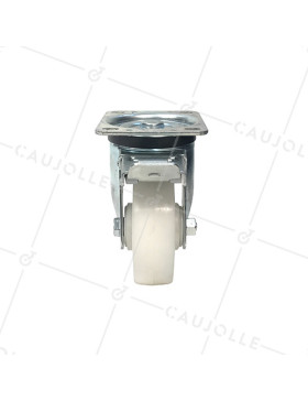 ROULETTE DE MANUTENTION EN POLYPROPYLÈNE DIAMÈTRE 125 MM CHARGE 200 KG - S74P 125