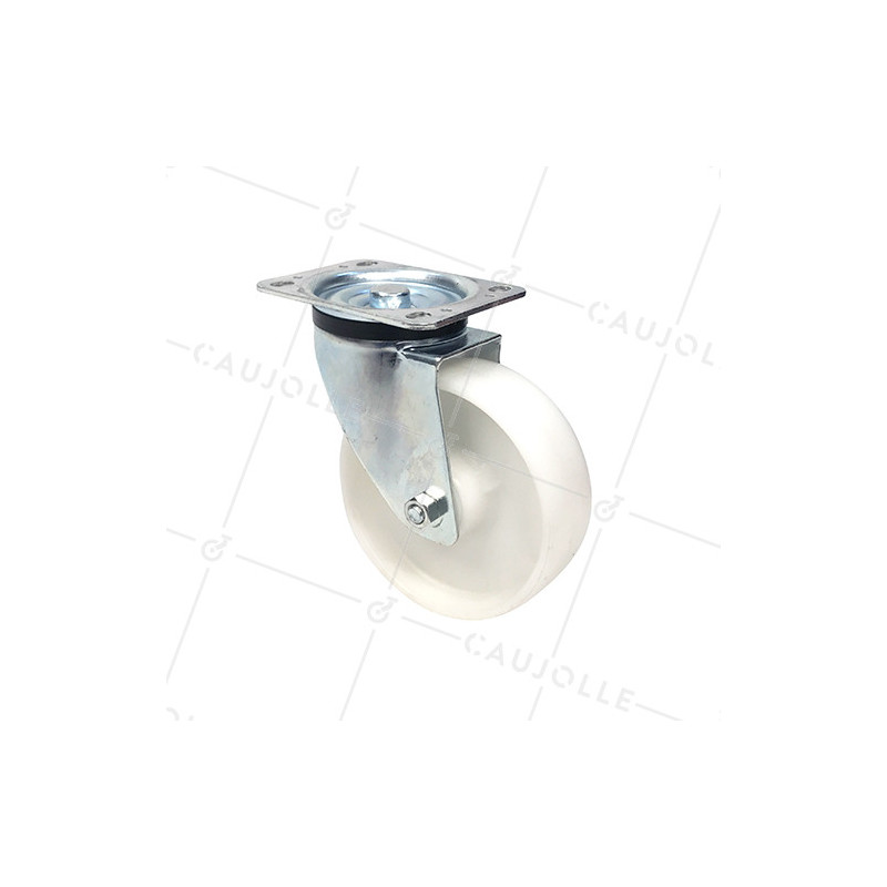 ROULETTE DE MANUTENTION EN POLYPROPYLÈNE DIAMÈTRE 125 MM CHARGE 200 KG - S74P 125