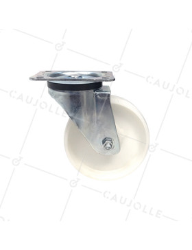 ROULETTE DE MANUTENTION EN POLYPROPYLÈNE DIAMÈTRE 125 MM CHARGE 200 KG - S74P 125