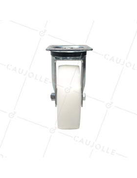 ROULETTE DE MANUTENTION EN POLYPROPYLÈNE DIAMÈTRE 125 MM CHARGE 200 KG - S74P 125