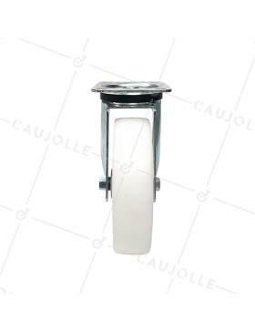 ROULETTE DE MANUTENTION EN POLYPROPYLÈNE DIAMÈTRE 125 MM CHARGE 200 KG - S74P 125