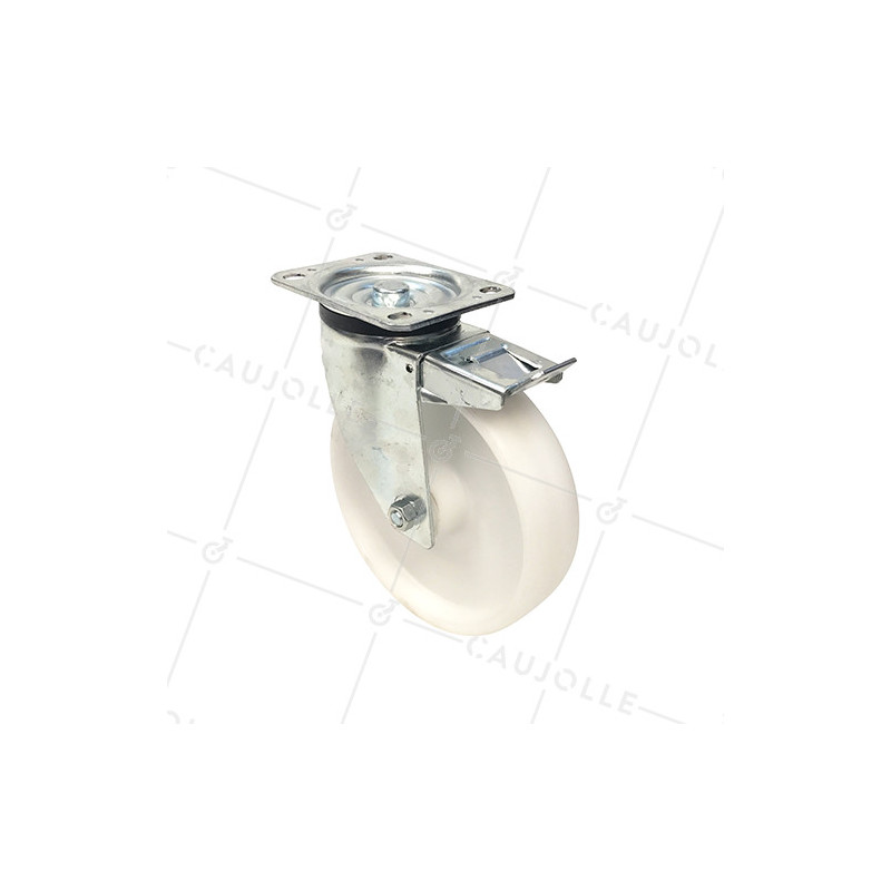 ROULETTE DE MANUTENTION EN POLYPROPYLÈNE DIAMÈTRE 125 MM CHARGE 200 KG - S74P 125