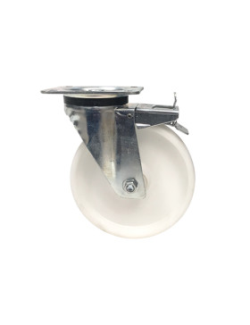 ROULETTE DE MANUTENTION EN POLYPROPYLÈNE DIAMÈTRE 125 MM CHARGE 200 KG - S74P 125