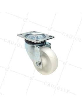 RUEDA DE MANTENIMIENTO GIRATORIA DE NYLON CON UN DIÁMETRO DE 125 MM CARGA 300 KG - S76N 125 • Caujolle