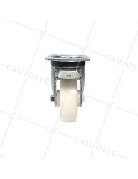 ROULETTE DE MANUTENTION PIVOTANTE EN NYLON DIAMÈTRE 125 MM CHARGE 300KG - S76N 125