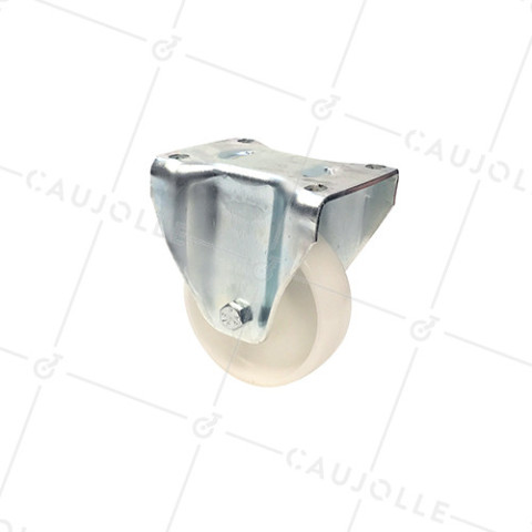 RUEDA DE MANTENIMIENTO FIJA DE NYLON CON UN DIÁMETRO DE 125 MM CARGA 300 KG - S77N 125 • Caujolle