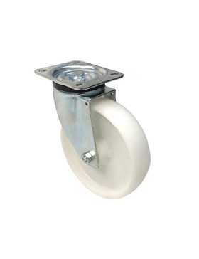 ROULETTE DE MANUTENTION PIVOTANTE EN NYLON DIAMÈTRE 125 MM CHARGE 300KG - S76N 125