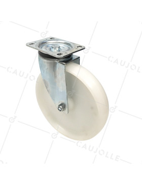 RUEDA DE MANTENIMIENTO GIRATORIA DE NYLON CON UN DIÁMETRO DE 250 MM CARGA 500 KG - S76N 250 • Caujolle