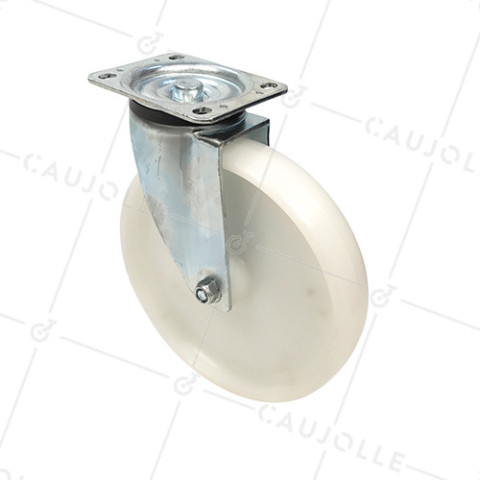 RUEDA DE MANTENIMIENTO GIRATORIA DE NYLON CON UN DIÁMETRO DE 250 MM CARGA 500 KG - S76N 250 • Caujolle