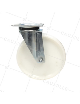 ROULETTE DE MANUTENTION PIVOTANTE EN NYLON DIAMÈTRE 125 MM CHARGE 300KG - S76N 125