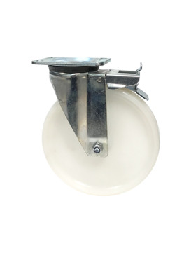 ROULETTE DE MANUTENTION PIVOTANTE EN NYLON DIAMÈTRE 125 MM CHARGE 300KG - S76N 125