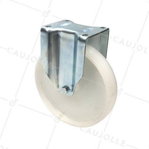 RUEDA DE MANTENIMIENTO FIJA DE NYLON CON UN DIÁMETRO DE 250 MM CARGA 500 KG - S77N 250 • Caujolle