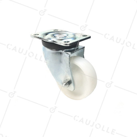 RUEDA DE MANTENIMIENTO GIRATORIA REFORZADA DE NYLON CON 125 MM DE DIÁMETRO CARGA 600 KG - S78N 125 • Caujolle