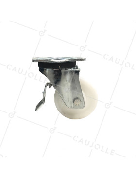 ROULETTE DE MANUTENTION PIVOTANTE RENFORCÉE EN NYLON DIAMÈTRE 125 MM CHARGE 300KG - S78N 125
