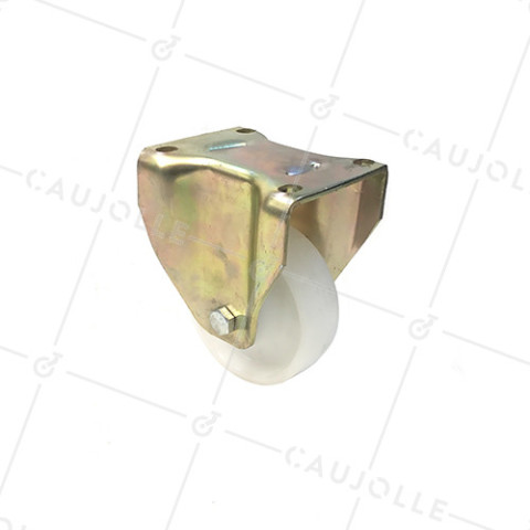 RUEDA DE MANTENIMIENTO FIJa REFORZADA DE NYLON CON 125 MM DE DIÁMETRO CARGA 600 KG - S79N 125 • Caujolle