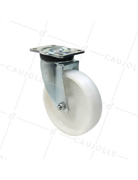 RUEDA DE MANUTENCIÓN GIRATORIA REFORZADA DE NYLON CON UN DIÁMETRO DE 200 MM CARGA 1000 KG - S78N 200 • Caujolle
