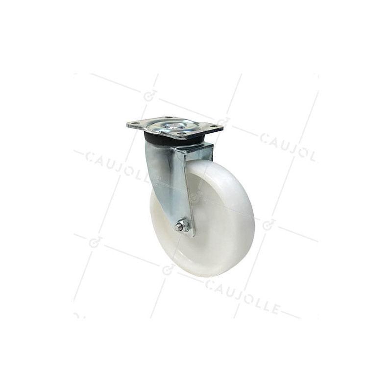 ROULETTE DE MANUTENTION PIVOTANTE RENFORCÉE EN NYLON DIAMÈTRE 125 MM CHARGE 300KG - S78N 125