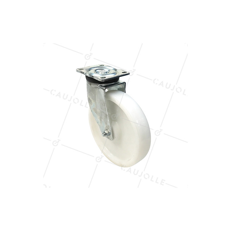 ROULETTE DE MANUTENTION PIVOTANTE RENFORCÉE EN NYLON DIAMÈTRE 125 MM CHARGE 300KG - S78N 125
