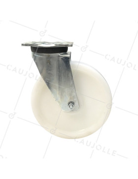 ROULETTE DE MANUTENTION PIVOTANTE RENFORCÉE EN NYLON DIAMÈTRE 125 MM CHARGE 300KG - S78N 125