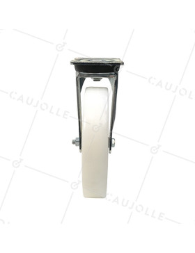 ROULETTE DE MANUTENTION PIVOTANTE RENFORCÉE EN NYLON DIAMÈTRE 125 MM CHARGE 300KG - S78N 125