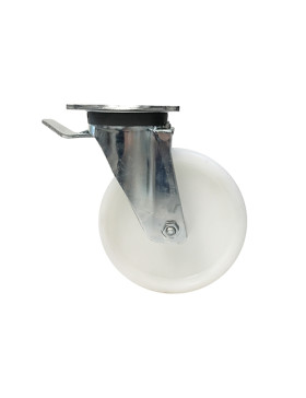 ROULETTE DE MANUTENTION PIVOTANTE RENFORCÉE EN NYLON DIAMÈTRE 125 MM CHARGE 300KG - S78N 125
