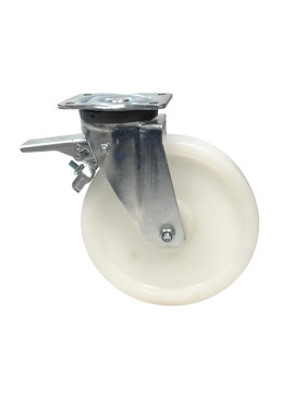 ROULETTE DE MANUTENTION PIVOTANTE RENFORCÉE EN NYLON DIAMÈTRE 125 MM CHARGE 300KG - S78N 125