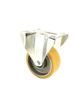 RUEDA FIJA DE POLIURETANO Y LLANTA DE ALUMINIO DIÁMETRO 100 MM CAPACIDAD DE CARGA 200 KG - S75AR 100