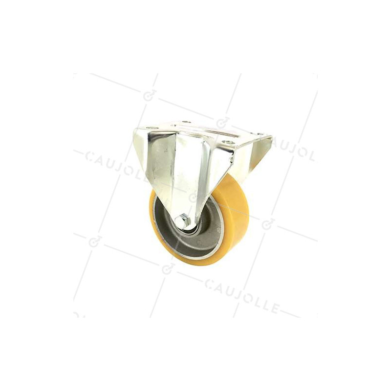 RUEDA FIJA DE POLIURETANO Y LLANTA DE ALUMINIO DIÁMETRO 100 MM CAPACIDAD DE CARGA 200 KG - S75AR 100