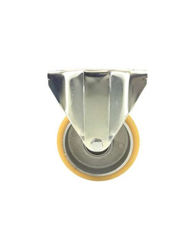 RUEDA FIJA DE POLIURETANO Y LLANTA DE ALUMINIO DIÁMETRO 100 MM CAPACIDAD DE CARGA 200 KG - S75AR 100