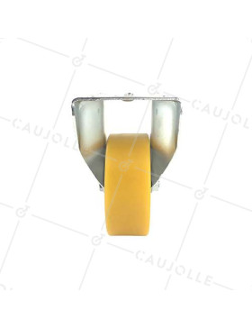 RUEDA FIJA DE POLIURETANO Y LLANTA DE ALUMINIO DIÁMETRO 100 MM CAPACIDAD DE CARGA 200 KG - S75AR 100