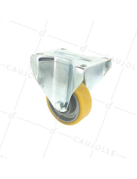 RUEDA FIJA DE POLIURETANO Y LLANTA DE ALUMINIO DIÁMETRO 80 MM CAPACIDAD DE CARGA 180 KG - S75AR 80 • Caujolle