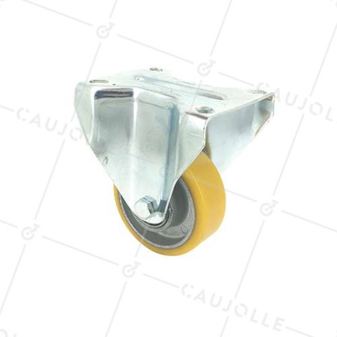 RUEDA FIJA DE POLIURETANO Y LLANTA DE ALUMINIO DIÁMETRO 80 MM CAPACIDAD DE CARGA 180 KG - S75AR 80 • Caujolle