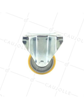 RUEDA FIJA DE POLIURETANO Y LLANTA DE ALUMINIO DIÁMETRO 80 MM CAPACIDAD DE CARGA 180 KG - S75AR 80