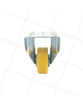 RUEDA FIJA DE POLIURETANO Y LLANTA DE ALUMINIO DIÁMETRO 80 MM CAPACIDAD DE CARGA 180 KG - S75AR 80