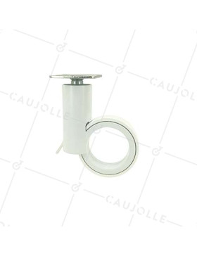 RUEDA FUTURISTA BLANCA CON PLACA CON UN DIÁMETRO DE 65 MM CARGA 50 KG - GRAVITY65PW