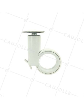 RUEDA FUTURISTA BLANCA CON PLACA CON UN DIÁMETRO DE 65 MM CARGA 50 KG - GRAVITY65PW