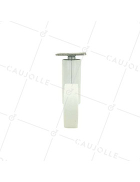 RUEDA FUTURISTA BLANCA CON PLACA CON UN DIÁMETRO DE 65 MM CARGA 50 KG - GRAVITY65PW