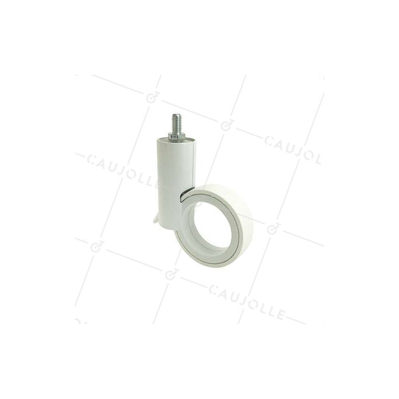 RUEDA FUTURISTA BLANCA CON VARILLA ROSCADA DE 8 MM CON UN DIÁMETRO DE 65 MM CARGA 50 KG - GRAVITY65TFW8