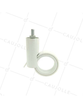 RUEDA FUTURISTA BLANCA CON VARILLA ROSCADA DE 8 MM CON UN DIÁMETRO DE 65 MM CARGA 50 KG - GRAVITY65TFW8