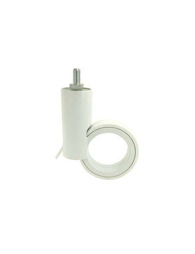 RUEDA FUTURISTA BLANCA CON VARILLA ROSCADA DE 8 MM CON UN DIÁMETRO DE 65 MM CARGA 50 KG - GRAVITY65TFW8