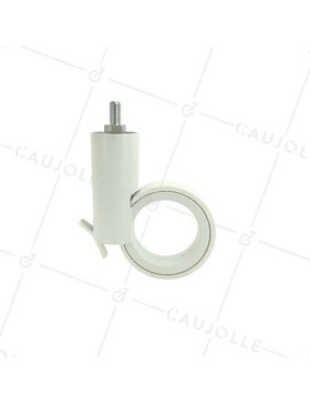 RUEDA FUTURISTA BLANCA CON VARILLA ROSCADA DE 8 MM CON UN DIÁMETRO DE 65 MM CARGA 50 KG - GRAVITY65TFW8