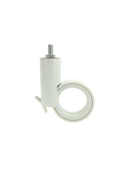 RUEDA FUTURISTA BLANCA CON VARILLA ROSCADA DE 8 MM CON UN DIÁMETRO DE 65 MM CARGA 50 KG - GRAVITY65TFW8